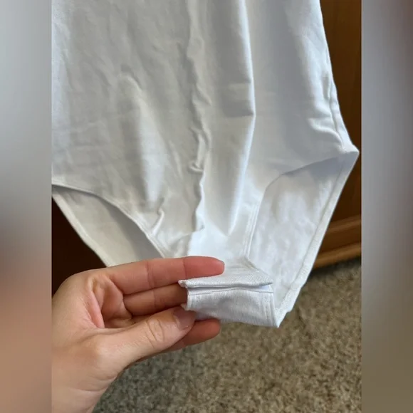 White Mangopop bodysuit short sleeves size XS - Picture 4 of 5